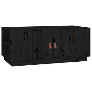 vidaXL Konferenčn&iacute; stolek čern&yacute; 100 x 50 x 41 cm masivn&iacute; borov&eacute; dřevo