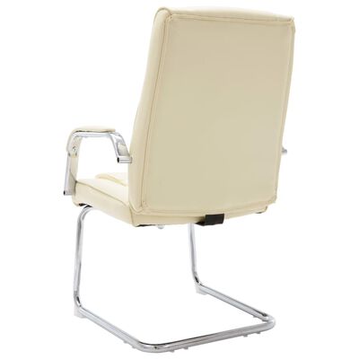 vidaXL Konzolová kancelářská židle krémová umělá kůže