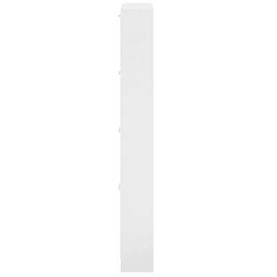 vidaXL Botník bílý s vysokým leskem 59x17x150 cm kompozitní dřevo