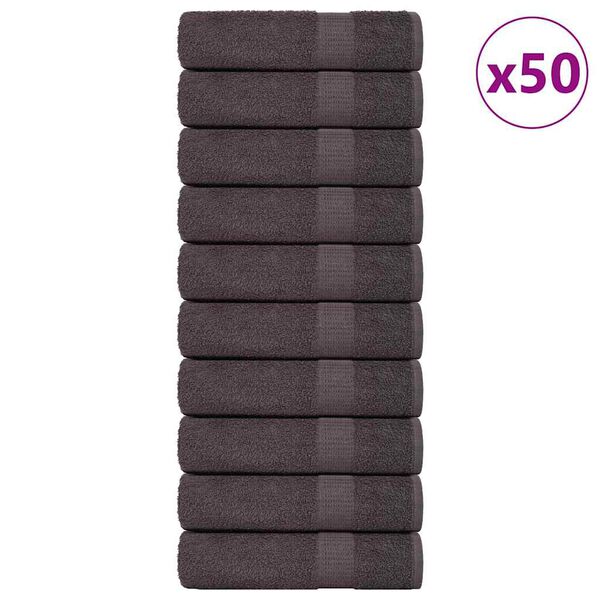 vidaXL Ručn&iacute;ky FROGN 50 ks antracitov&eacute; 50x100 cm 360 g/m&sup2;