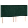 vidaXL Čelo postele typu u&scaron;&aacute;k tmavě zelen&aacute; 163x16x118/128 cm samet