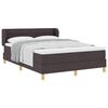 vidaXL Postel s boxspringem s matrac&iacute; Tmavě hněd&aacute; 140 x 190 cm textil