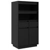 vidaXL Skř&iacute;ň highboard čern&aacute; 60 x 40 x 116,5 cm masivn&iacute; borov&eacute; dřevo