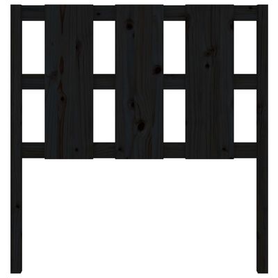 vidaXL Čelo postele černé 105,5 x 4 x 100 cm masivní borovice