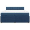 vidaXL Box spring postel s matrac&iacute; modr&aacute; 200x200 cm textil