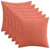vidaXL Povlak na pol&scaron;t&aacute;ř 6 pcs ALMELO Červen&aacute; oranžov&aacute; 45 x 45 cm