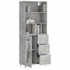 vidaXL Skříň highboard betonově šedá 69,5x34x180 cm kompozitní dřevo