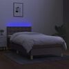 vidaXL Box spring postel s matrac&iacute; a LED taupe 90x190 cm textil