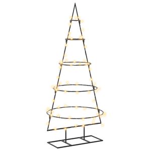vidaXL Kovov&yacute; v&aacute;nočn&iacute; stromek se stojanem KUOPIO 125 cm Tepl&aacute; b&iacute;l&aacute;