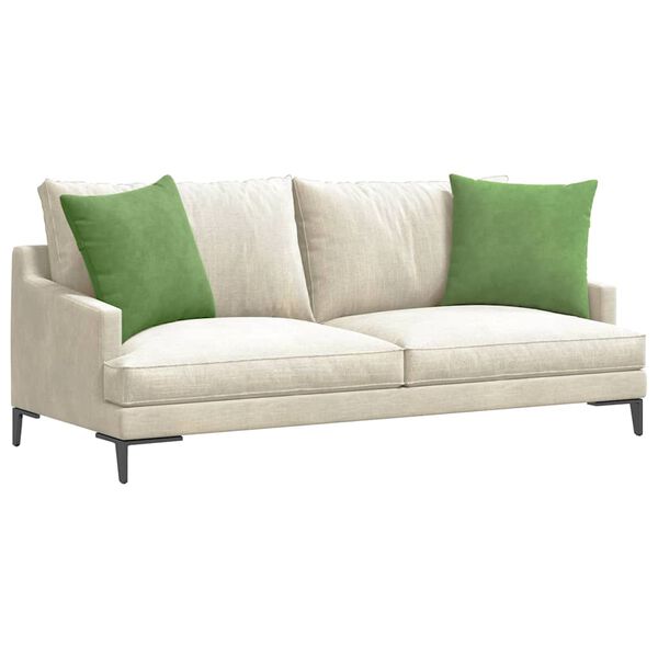 vidaXL Pohovkové polštáře 2 pcs Světlá zelená 50 x 50 cm