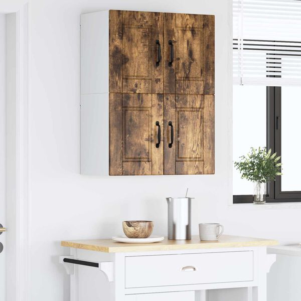 vidaXL Kuchyňsk&aacute; skř&iacute;ň s polic&iacute; 2 pcs Kouřov&yacute; dub 60 x 31 x 40 cm