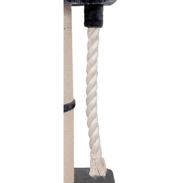 Quapas! Škrabadlo pro kočky Ruffles tmavě šedé 60 x 60 x 115 cm