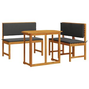 vidaXL Zahradní bistro set 3 pcs Hnědá masivní akáciové dřevo