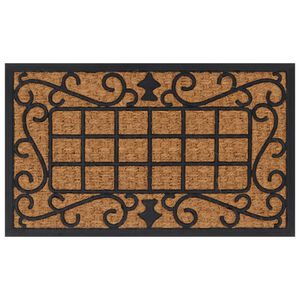 vidaXL Rohožka před dveře obd&eacute;ln&iacute;kov&aacute; 45x75 cm guma a kokosov&eacute; vl&aacute;kno
