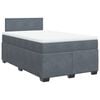 vidaXL Box spring postel s matrac&iacute; tmavě &scaron;ed&aacute; 120 x 200 cm samet