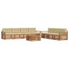 vidaXL Venkovn&iacute; pohovkov&aacute; souprava 8 pcs Přirozen&aacute; a B&eacute;žov&aacute;