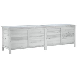 vidaXL Zahradn&iacute; &uacute;ložn&yacute; box b&iacute;l&yacute; 198,5x50x56,5 cm masivn&iacute; jedlov&eacute; dřevo