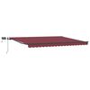vidaXL Ručně zatahovac&iacute; mark&yacute;za s LED světly burgundsk&aacute; 400 x 300 cm