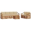 vidaXL Venkovn&iacute; pohovkov&aacute; souprava 7 pcs Přirozen&aacute; a B&eacute;žov&aacute;