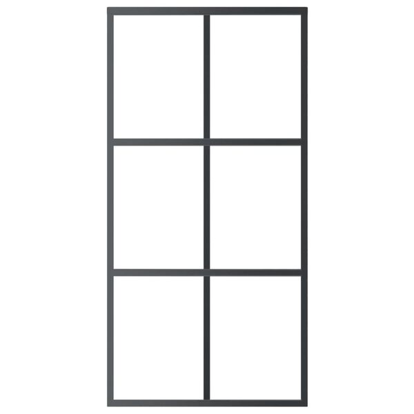 vidaXL Posuvné dveře s kováním ESG sklo a hliník 102 x 205 cm