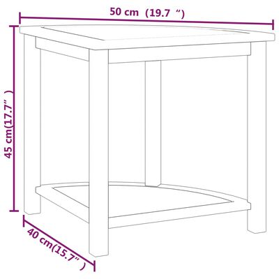 vidaXL Rohová lavice do sprchy 50 x 40 x 45 cm masivní teakové dřevo