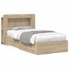 vidaXL R&aacute;m postele s &uacute;ložn&yacute;m prostorem s čelo Dub sonoma 90 x 190 cm