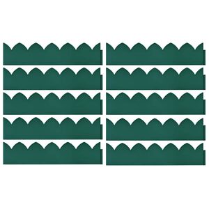 vidaXL Travn&iacute; lemy 10 ks zelen&eacute; 65 x 15 cm PP