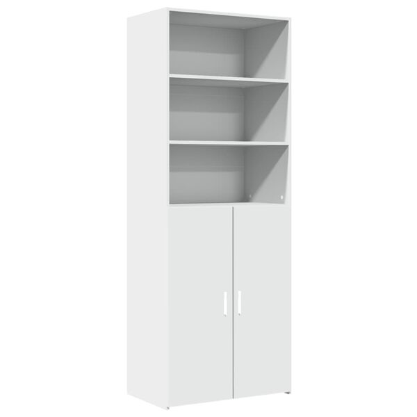 vidaXL Skř&iacute;ň highboard b&iacute;l&aacute; 70 x 42,5 x 185 cm kompozitn&iacute; dřevo