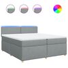 vidaXL Box spring postel s matrac&iacute; světle &scaron;ed&aacute; 200 x 200 cm textil