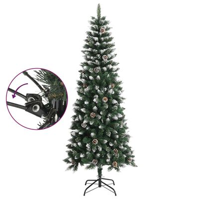 vidaXL Umělý vánoční stromek se stojanem zelený 210 cm PVC