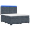 vidaXL Postel boxspring s matrac&iacute; s čelo Tmavě &scaron;ed&aacute; 140 x 200 cm Samet