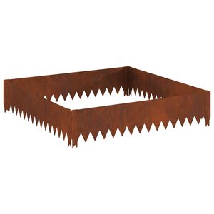 vidaXL Okraj tr&aacute;vn&iacute;ku 100 x 100 x 20 cm Ocel Rezav&aacute;