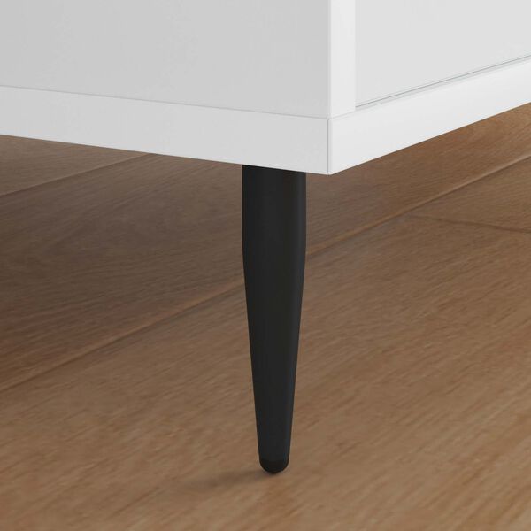 vidaXL N&aacute;bytkov&eacute; nohy 12 pcs Čern&aacute; &Oslash; 40 x 98 mm Železo