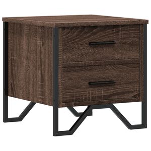 vidaXL Nočn&iacute; stolek hněd&yacute; dub 40 x 41 x 40 cm kompozitn&iacute; dřevo