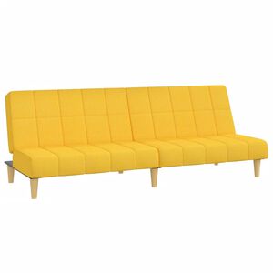 vidaXL 2m&iacute;stn&aacute; rozkl&aacute;dac&iacute; pohovka žlut&aacute; textil