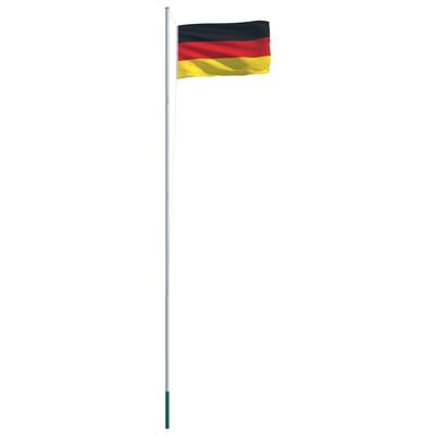 vidaXL Německá vlajka a stožár hliník 6,2 m