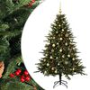 vidaXL Uměl&yacute; v&aacute;nočn&iacute; stromek s v&aacute;nočn&iacute;mi koulemi 120 cm 150 LED