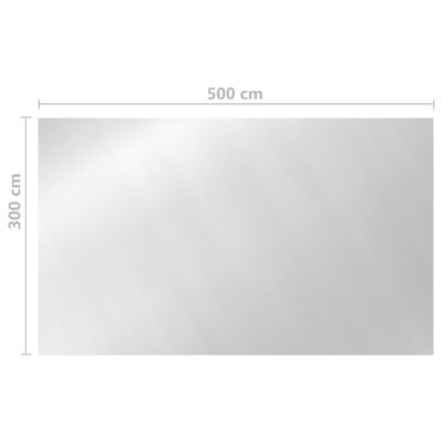 vidaXL Obdélníkový kryt na bazén 500 x 300 cm PE stříbrný