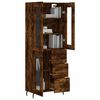 vidaXL Skř&iacute;ň highboard kouřov&yacute; dub 69,5 x 34 x 180 cm kompozitn&iacute; dřevo