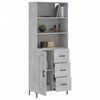vidaXL Skř&iacute;ň highboard betonově &scaron;ed&aacute; 69,5x34x180 cm kompozitn&iacute; dřevo