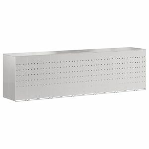 vidaXL &Uacute;ložn&yacute; box na 3 popelnice Nerezov&aacute; ocel Stř&iacute;brn&aacute;