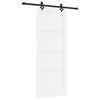 vidaXL Posuvn&eacute; dveře ORKDAL 83 x 211 cm Kompozitn&iacute; dřevo B&iacute;l&aacute; a čern&aacute;