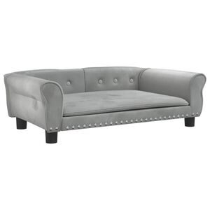 vidaXL Pel&iacute;&scaron;ek pro psy světle &scaron;ed&yacute; 95 x 55 x 30 cm samet