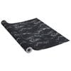 vidaXL Samolep&iacute;c&iacute; tapeta na n&aacute;bytek čern&yacute; k&aacute;men 500 x 90 cm PVC