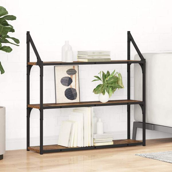 vidaXL N&aacute;stěnn&aacute; polička Star&eacute; dřevo 80 x 21 x 78,5 cm kompozitn&iacute; dřevo