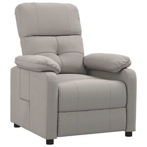 vidaXL Polohovac&iacute; křeslo taupe textil