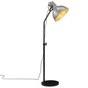 vidaXL Stojac&iacute; lampa 25 W vintage stř&iacute;brn&aacute; 30 x 30 x 90&ndash;150 cm E27
