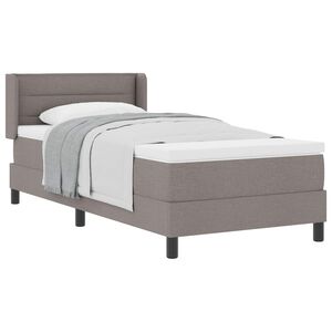 vidaXL Postel s boxspringem s matrac&iacute; Taupe 200 x 90 cm Polyester