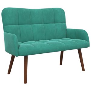 vidaXL Sofa pro dvě osoby Tyrkysov&aacute; 115 x 61 x 87 cm Samet