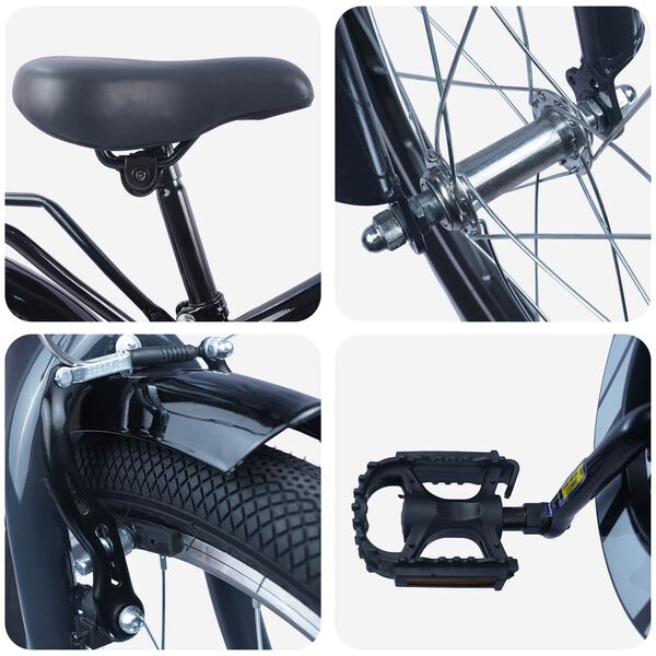 vidaXL Dětsk&eacute; Kolo 20 palců pro děti ve věku 6-11 let Čern&aacute;